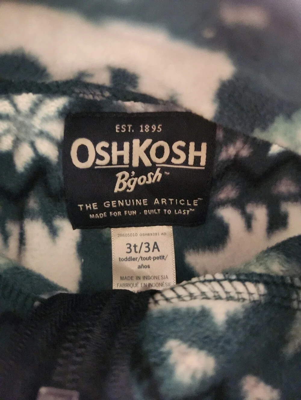 OshKosh Polar Bear Fleece Quarter Zip Pullover 3t
